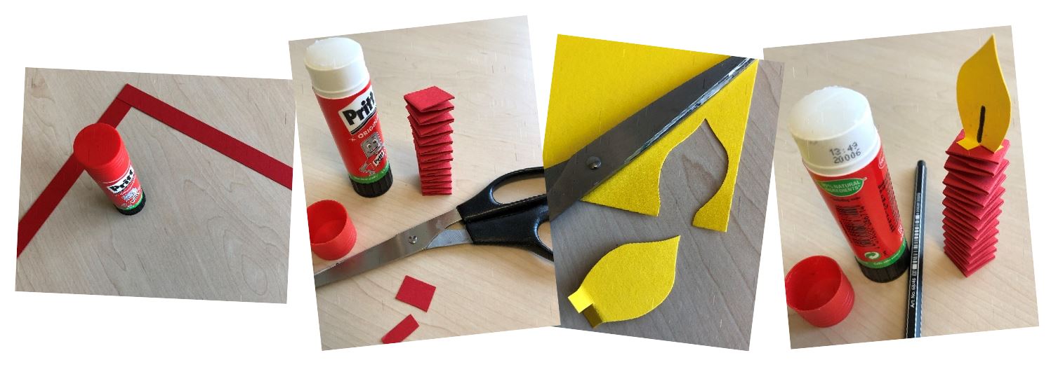 Arbeitsschritte Kerze