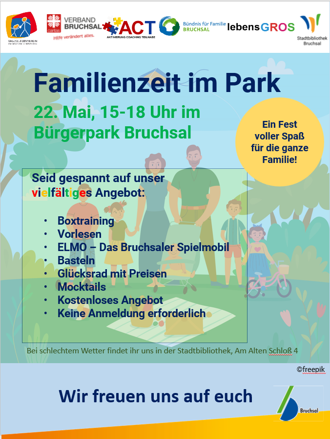 Bündnis für Familie Bruchsal Familienzeit im Park Familienzeit im Park Familienfest Bruchsal Bündnis für Familie
