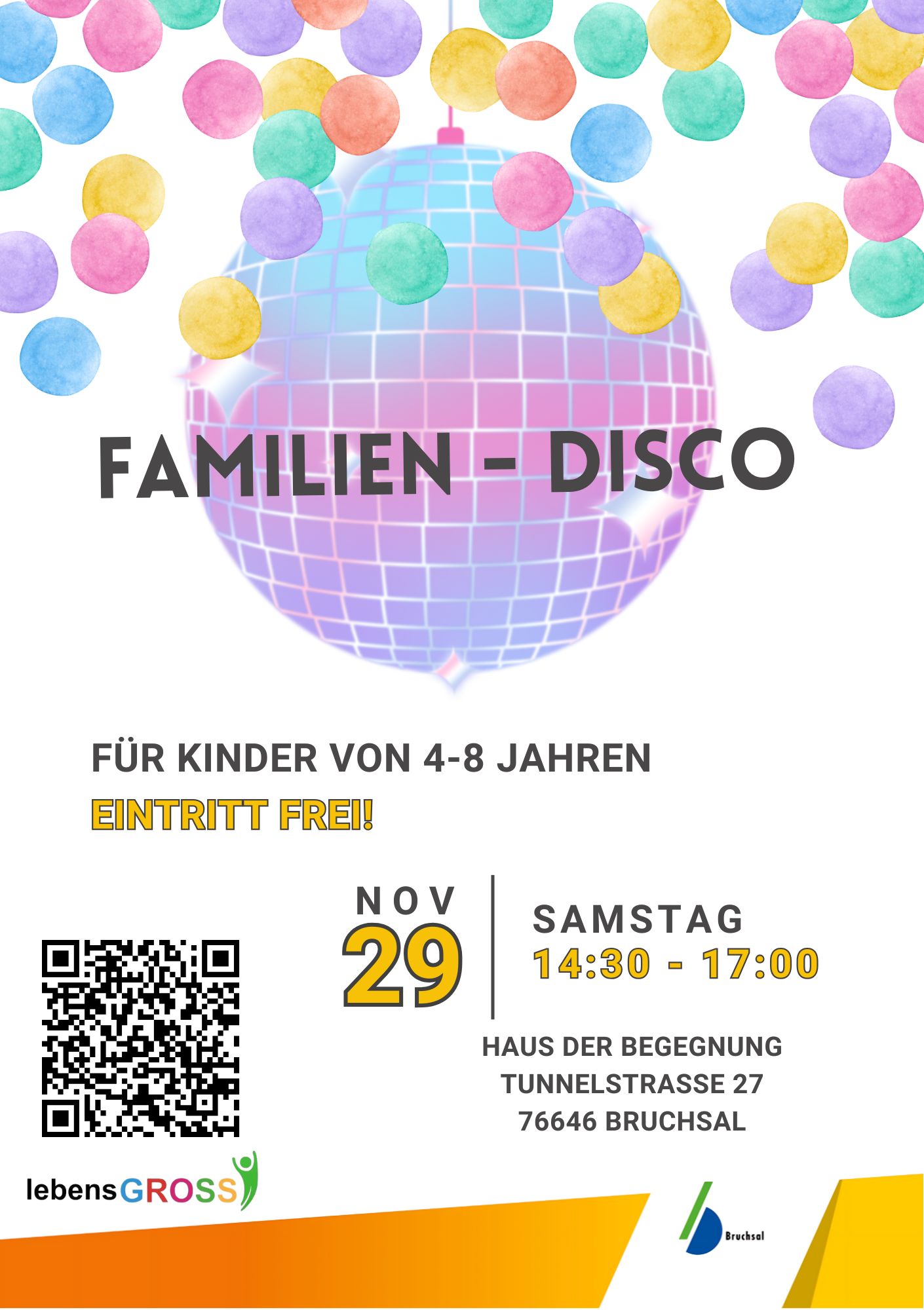 Familiendisco 29.11.2025 Bündnis für Familie Bruchsal, lebensgroß, Familiendisco