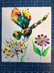 Schmetterling, Malen, Malen ohne Pinsel