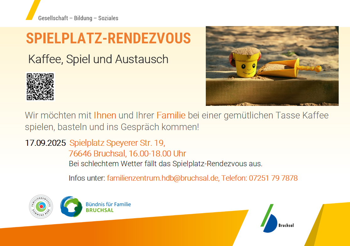 Bündnis für Familie Bruchsal Arbeitskreis Familienbildung Spielplatz-Rendezvous