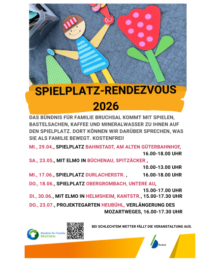 Spielplatz-Rendezvous gesamt Bruchsal, Bündnis für Familie Bruchsal Bündnis für Familie Bruchsal, Spielplatz-Rendezvous, alle Termine